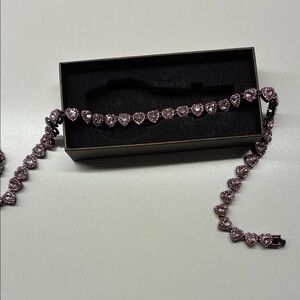 22 inch Moissanite Diamond Heart Cluster Necklace